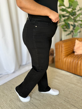 RFM High Rise Straight Tummy Control Jeans Trendsi