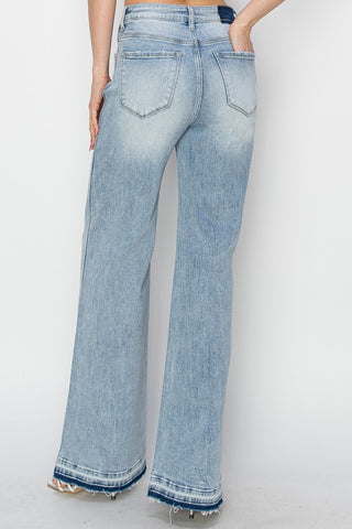 Risen Full Size High Rise Wide Leg Jeans Trendsi