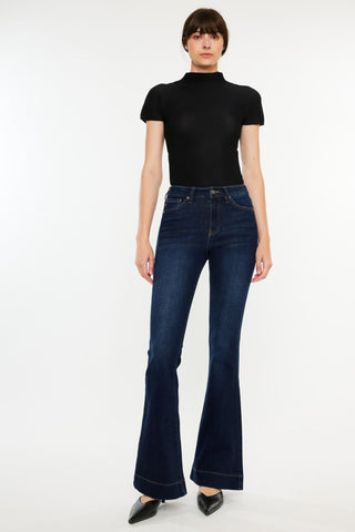 Kancan High Rise Slim Flare Jeans Trendsi