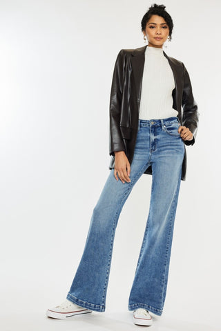 Kancan High Rise Wide Leg Jeans Trendsi