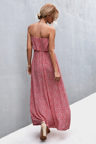 Strapless Split Maxi Dress Trendsi