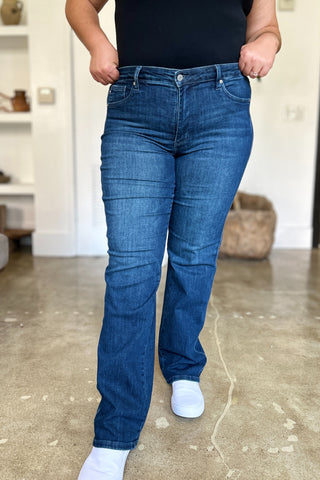 Judy Blue Full Size Tummy Control Straight Jeans Trendsi