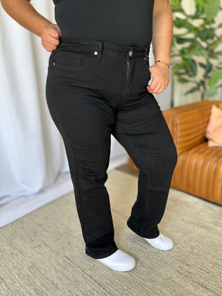 RFM High Rise Straight Tummy Control Jeans Trendsi