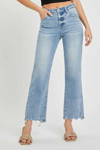 RISEN Full Size High Rise Straight Jeans Trendsi