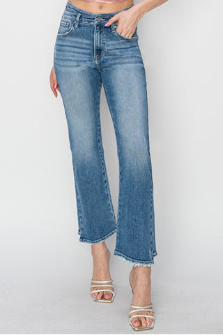 RISEN High Rise Slim Straight Jeans Trendsi