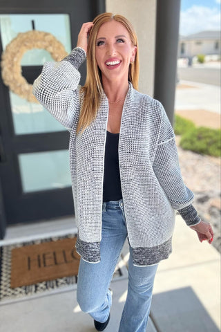 PREORDER: Contrast Trim Knit Cardigan in Four Colors Ave Shops