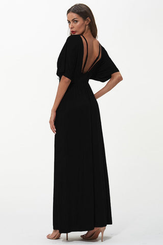 Shiny Strappy Neck Maxi Dress Trendsi