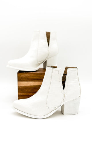 Tarim Bootie in White Croc Ave Shops