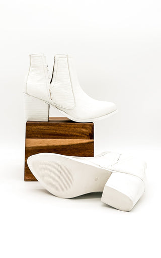 Tarim Bootie in White Croc Ave Shops