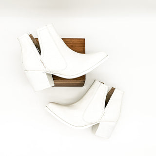 Tarim Bootie in White Croc Ave Shops