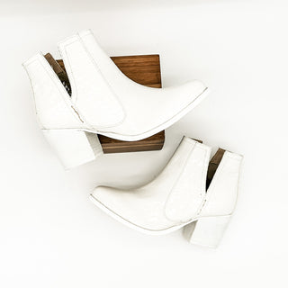 Tarim Bootie in White Croc Ave Shops