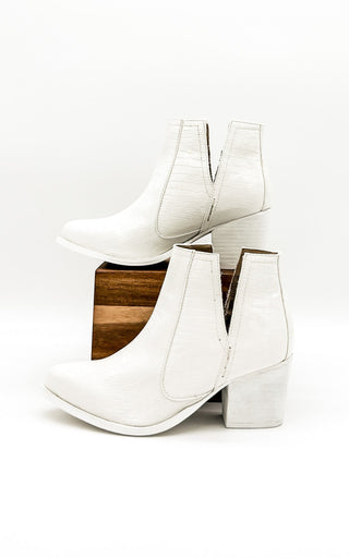 Tarim Bootie in White Croc Ave Shops